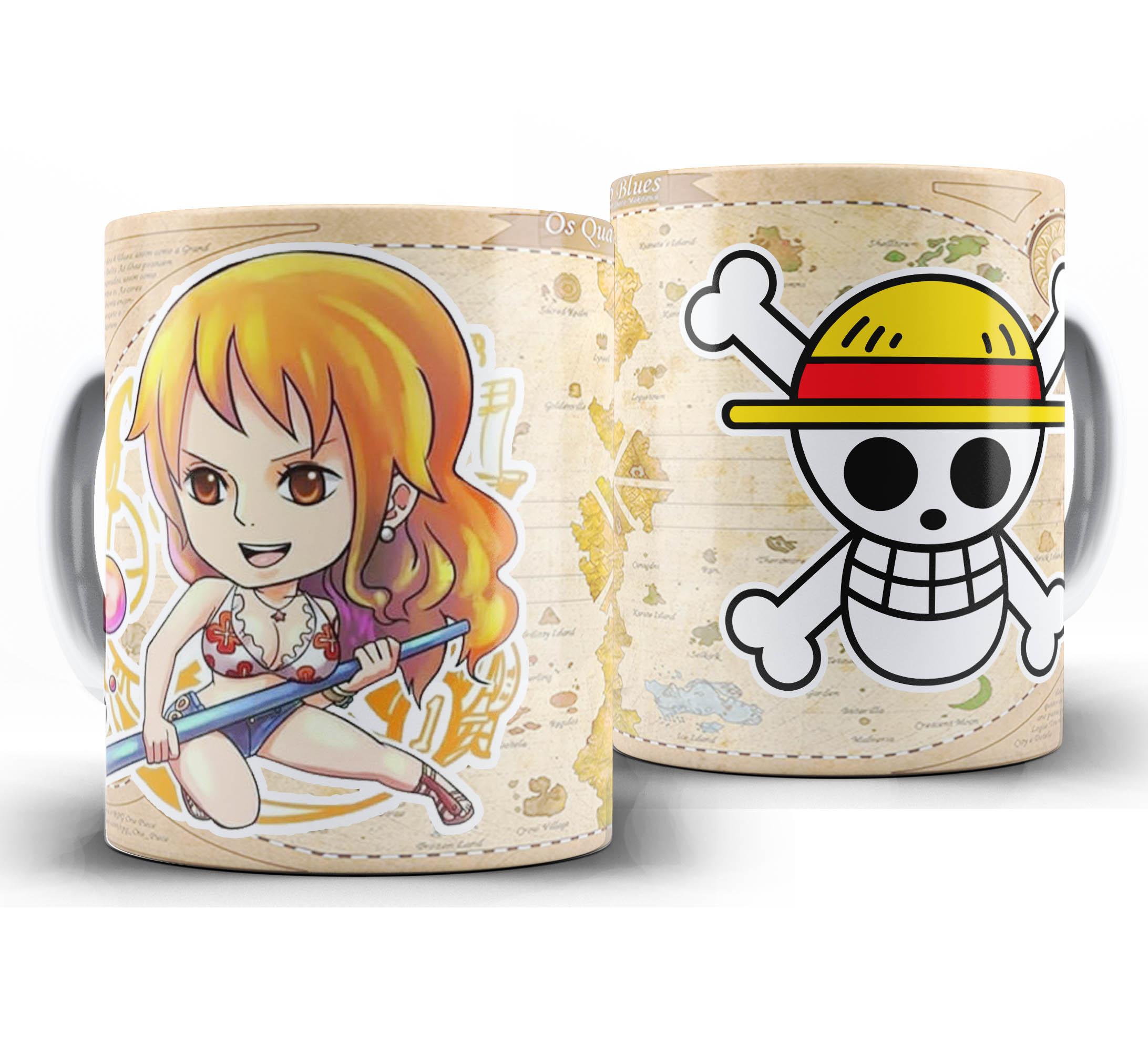 Caneca Anime - One Piece Chibi - Chapeu de Palha - Nami
